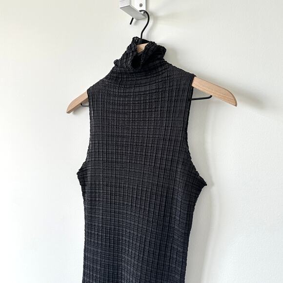 ZARA Black Semi-Sheer Sleeveless Top Size M - Picture 7 of 7